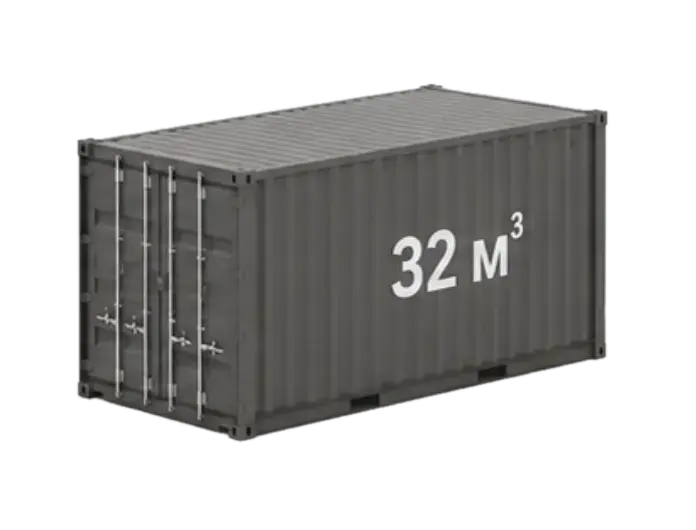Вывоз листьев контейнером 32 м3